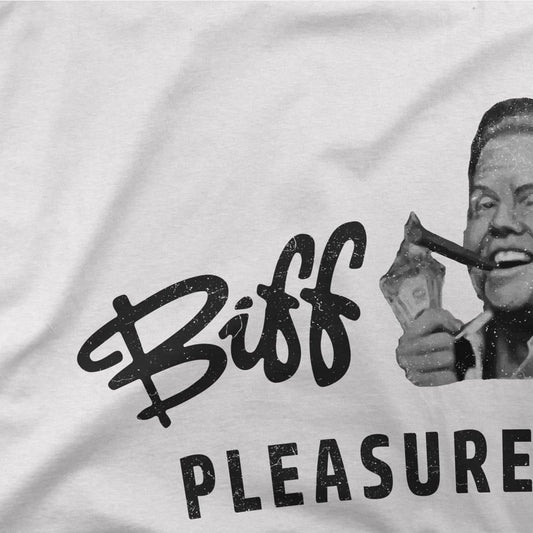 Biff Tannen's Pleasure Paradise Dusted Logo Back to the Future t-shirt Art-O-Rama Shop