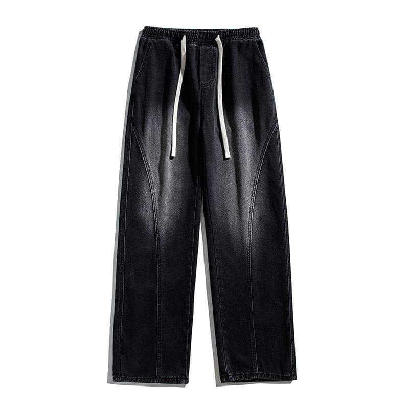 Eprolo LUXENK Blue Gray Wash jeans showing slim fit design with faded blue and gray denim, front pockets, and belt loops.