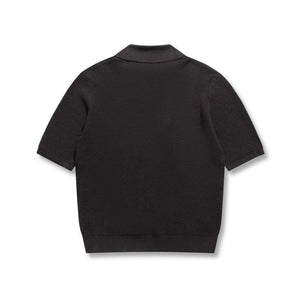 Eprolo LUXENK Clean Tone polo shirt in neutral color, made of soft fabric, displayed on a hanger.