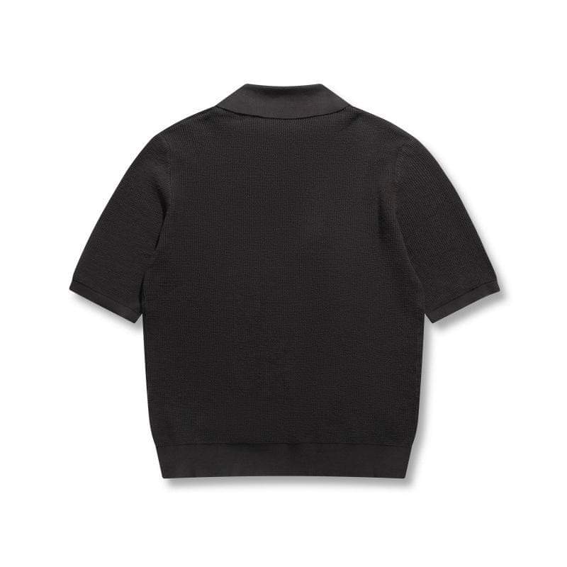 Eprolo LUXENK Clean Tone polo shirt in neutral color, made of soft fabric, displayed on a hanger.