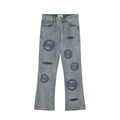 LUXENK© "Distressed Embroidered" JEANS