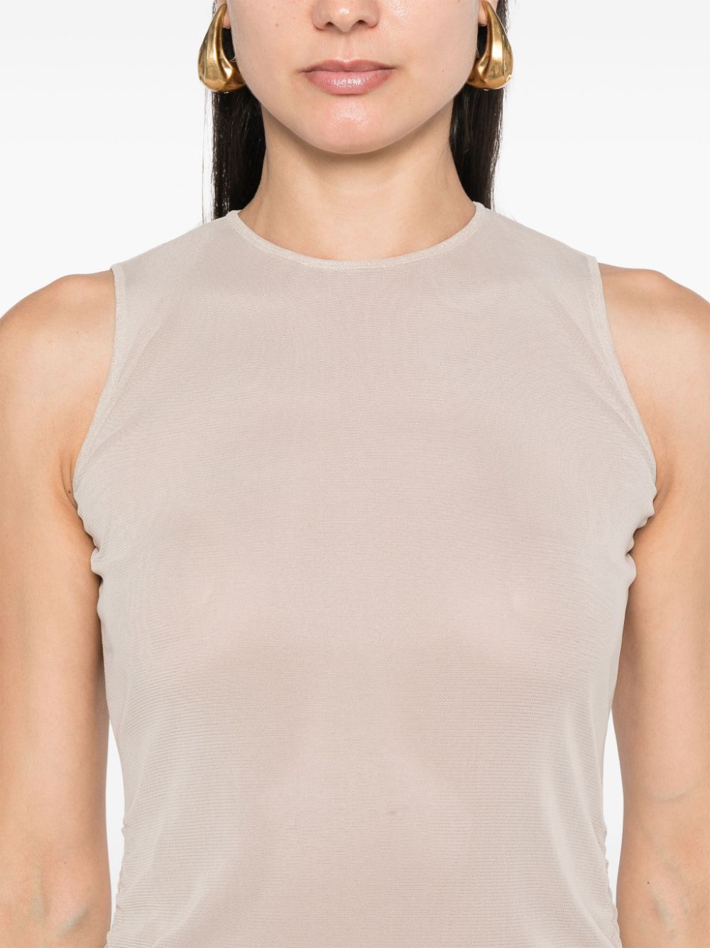 Saint Laurent Short Dress With Ruffles