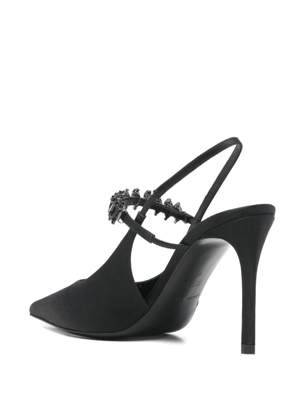 Emporio Armani Satin slingback pumps