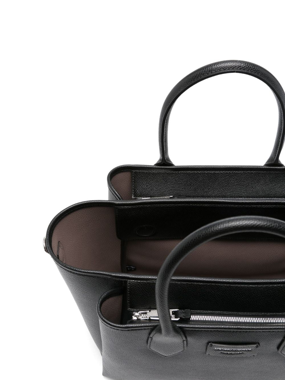 Emporio Armani Medium Shopper Bag With Palmellato Finish