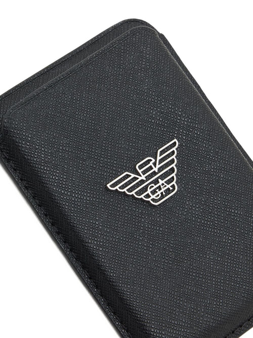 Emporio Armani Asv Regenerated Saffiano Magnetic Card Holder