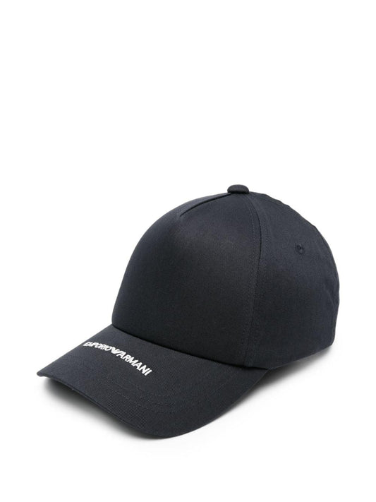 Emporio Armani Canvas Baseball Cap With Embroidered Logo Emporio Armani