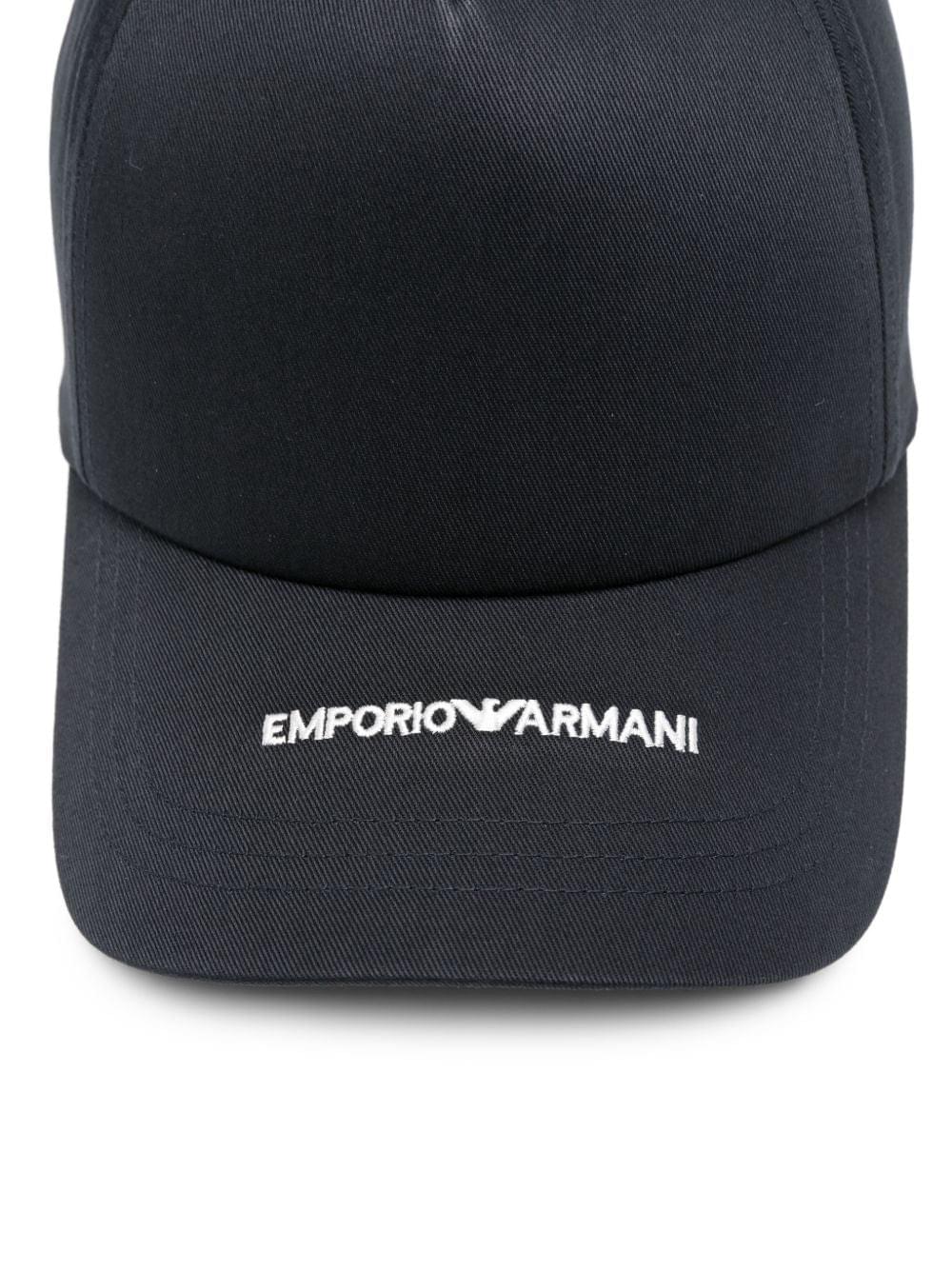 Emporio Armani Canvas Baseball Cap With Embroidered Logo Emporio Armani