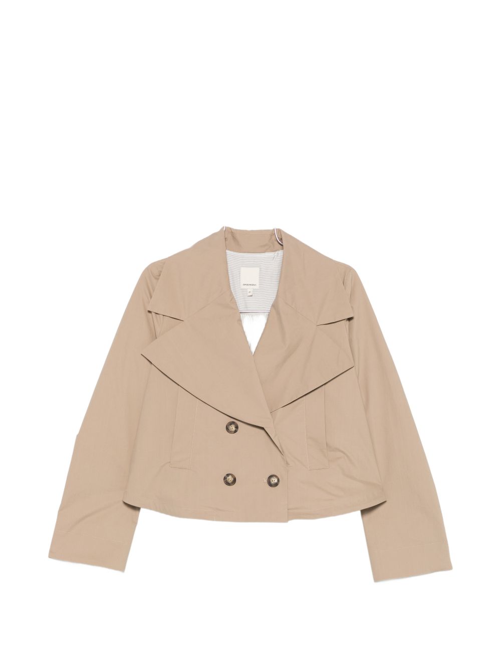 Emporio Armani Cotton double-breasted jacket
