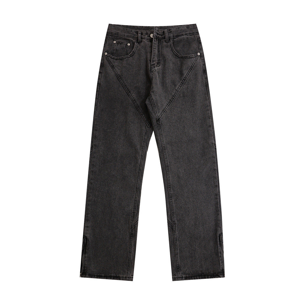 LUXENK© "Patchwork Straight" JEANS