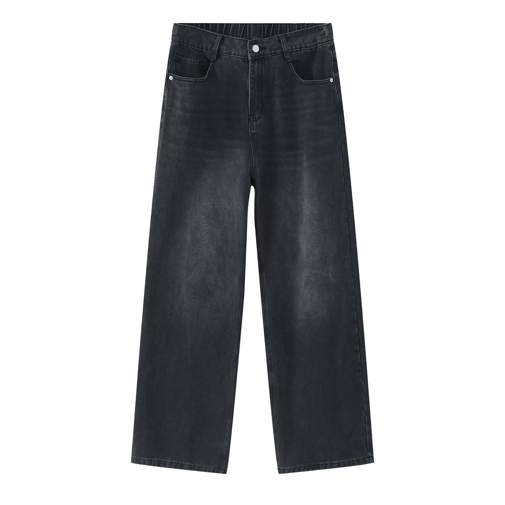 LUXENK© "Elastic Waist Straight" JEANS