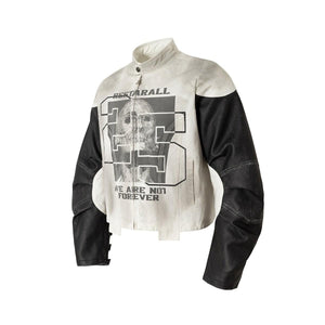 Eprolo LUXENK Skeleton Jacket featuring a black design with skeleton print, front zipper, and stylish fit.