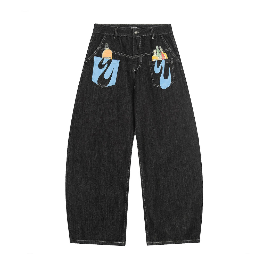 LUXENK© "Graffiti Wide" JEANS
