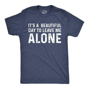 LUXENK Leave Me Alone T-shirt featuring bold text design on a casual cotton shirt, perfect for a relaxed streetwear look.