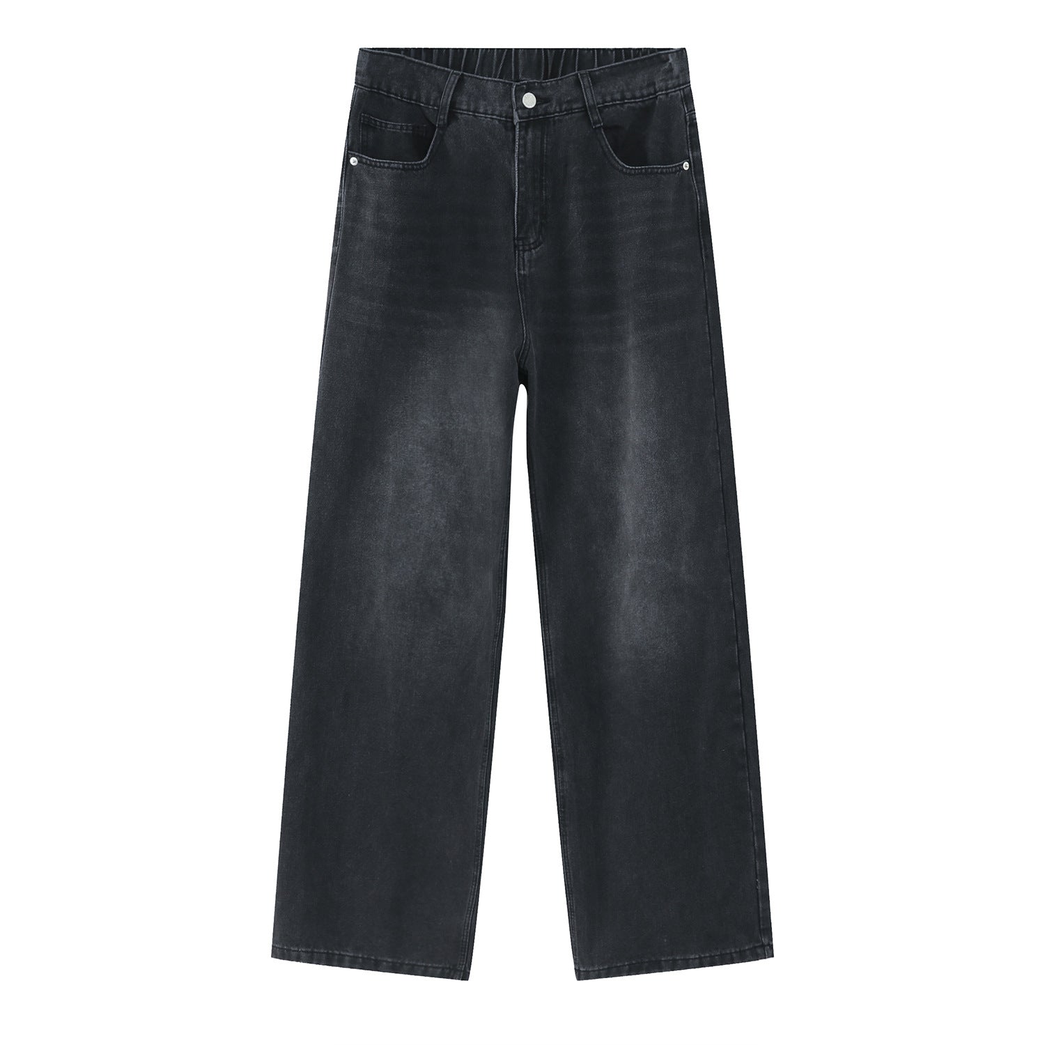 LUXENK© "Elastic Waist Straight" JEANS
