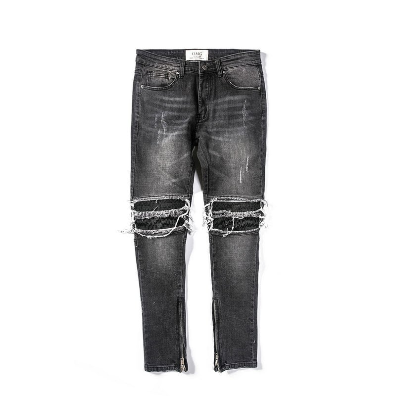 LUXENK© "Moto Leather" JEANS