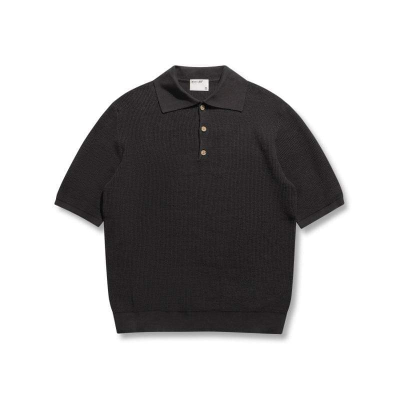 Light blue LUXENK© "Clean Tone" polo shirt from eprolo, featuring a classic collar and short sleeves, laid flat for display.