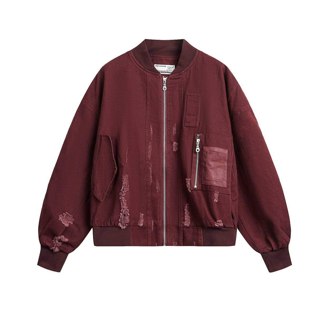 Eprolo Luxenk Home Run jacket in black with zip closure, featuring a stylish, casual design and comfortable fit.