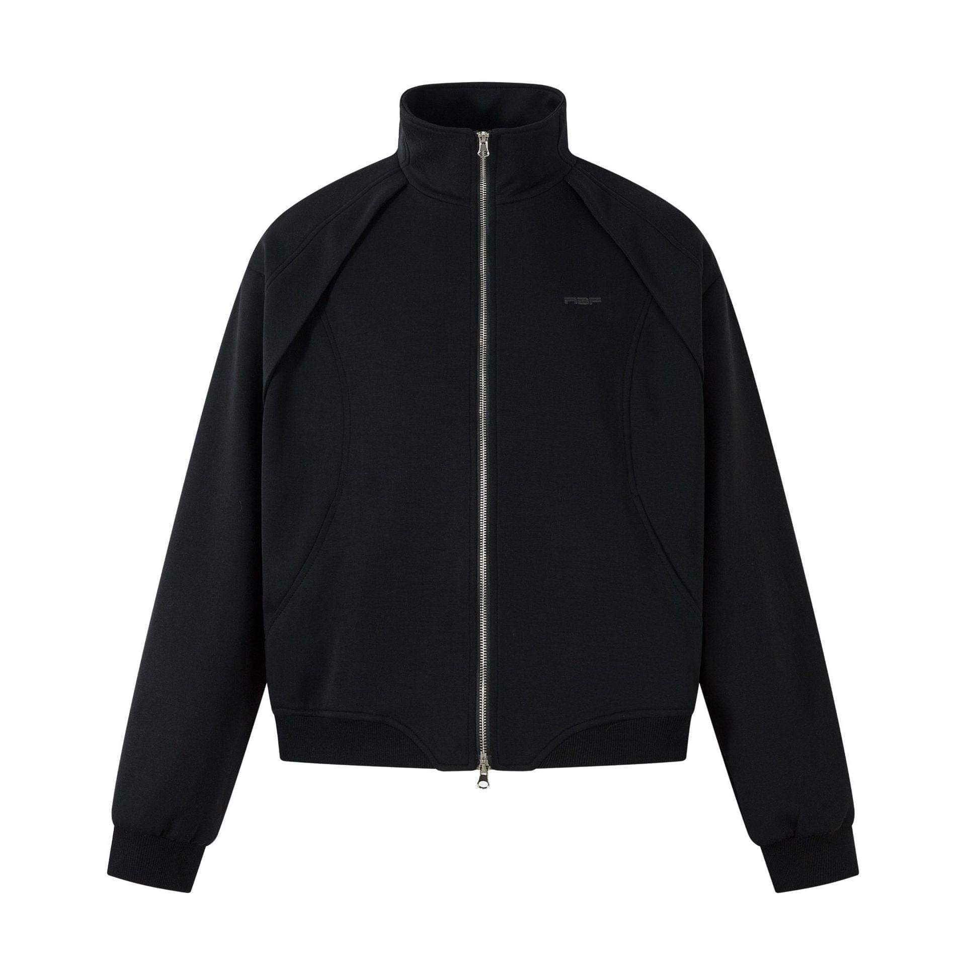 Eprolo LUXENK Varsity Club jacket with navy and white color, featuring striped cuffs and a classic varsity style.