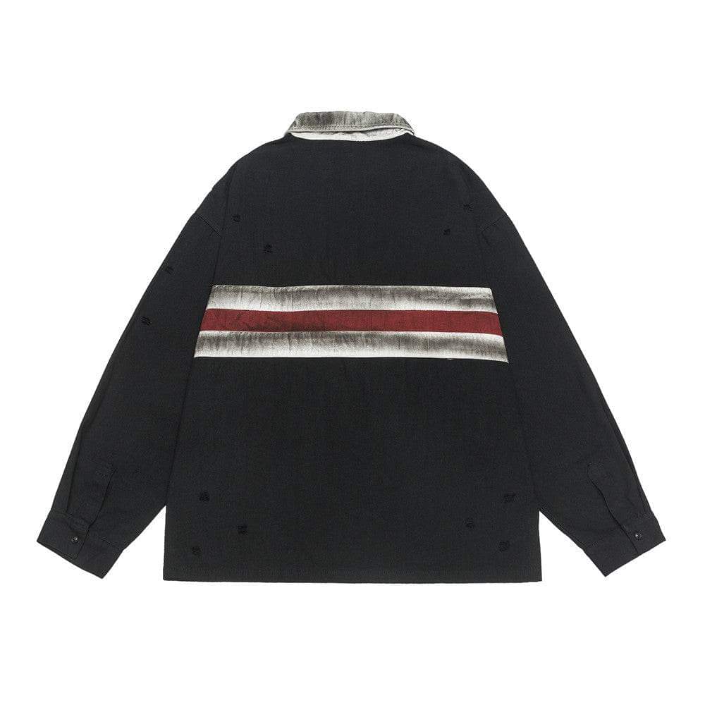 Eprolo Luxenk Color Block polo shirt featuring bold color blocks and a classic collar, displayed on a white background.