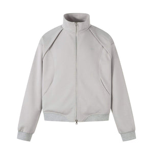 eprolo LUXENK Varsity Club jacket featuring navy and white varsity design with ribbed cuffs and collar