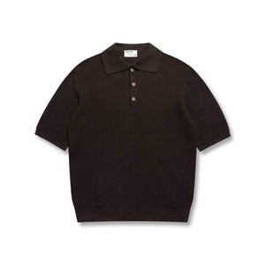 eprolo LUXENK© Clean Tone polo shirt in light fabric, featuring a classic collar and short sleeves, laid flat for display.