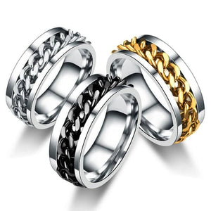 Eprolo LUXENK© Spinner Ring with intricate design and smooth spinning band, crafted in durable metal for stylish wear.