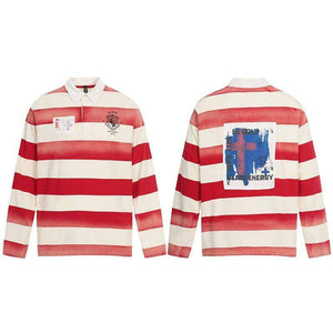 Eprolo LUXENK Graffiti Badge Polo Shirt featuring a colorful graffiti design on a classic cotton polo.