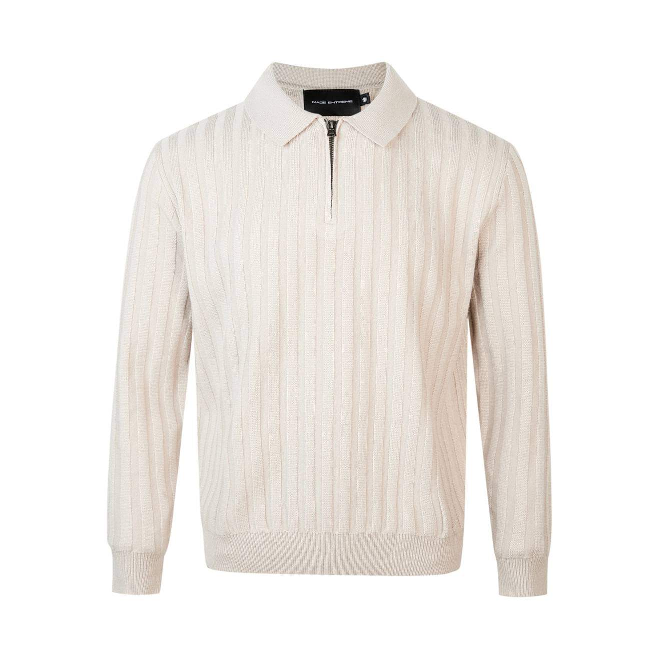 eprolo Luxenk Stripe Collar Polo Shirt featuring a classic collar, striped pattern, and comfortable fit, shown in the product image.
