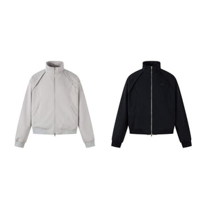 Eprolo LUXENK Varsity Club jacket with striped collar and cuffs, featuring a classic varsity style in navy and white.