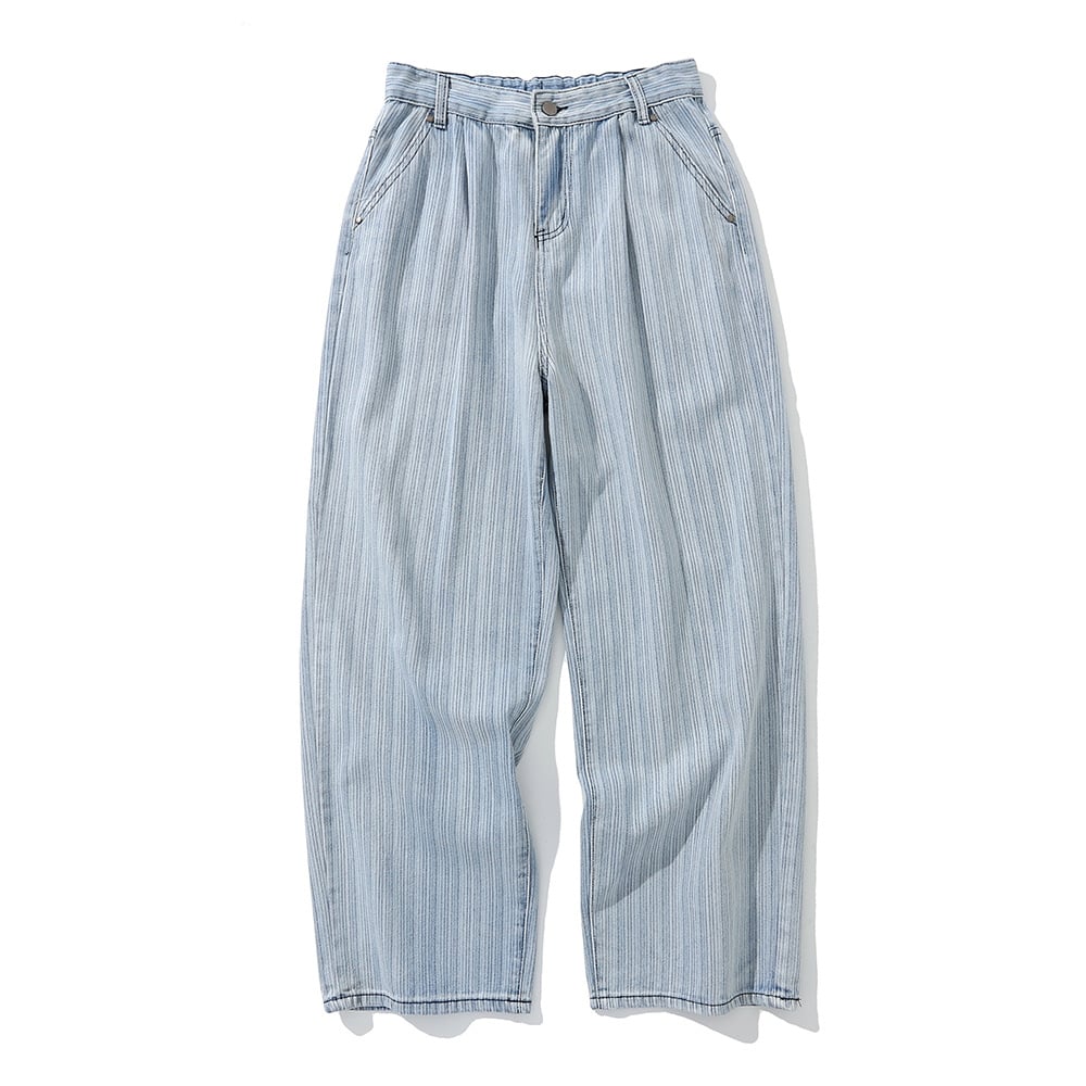 LUXENK© "Distressed Striped" JEANS
