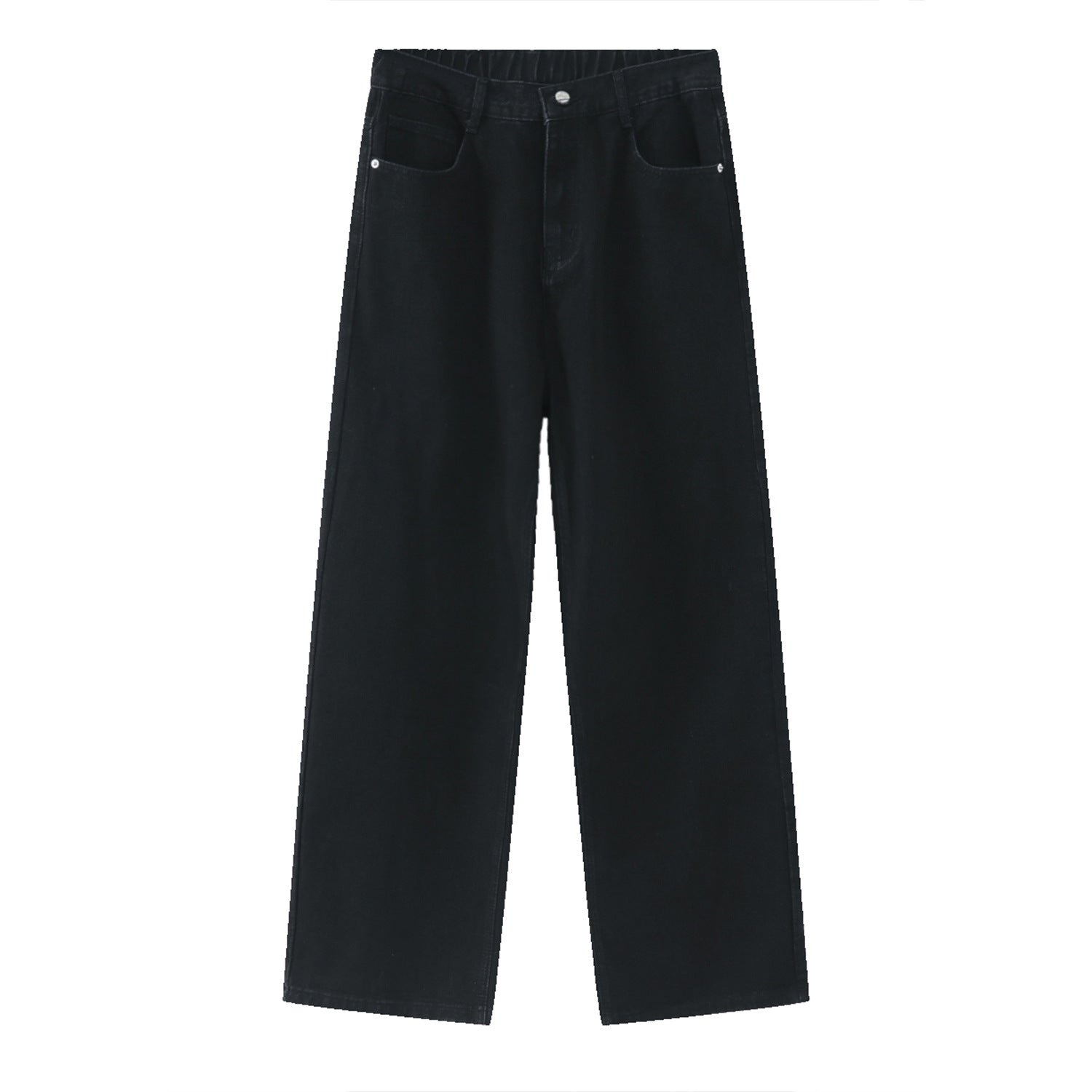 LUXENK© "Elastic Waist Straight" JEANS