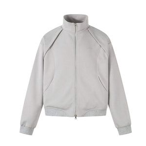 Eprolo LUXENK Varsity Club Jacket in navy with white accents, featuring ribbed collar and button closure, front pockets, and embroidered patches.