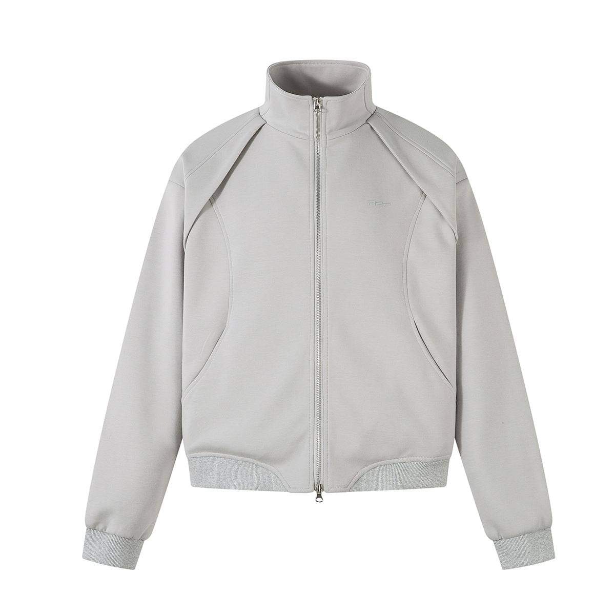 Eprolo LUXENK Varsity Club Jacket in navy with white accents, featuring ribbed collar and button closure, front pockets, and embroidered patches.