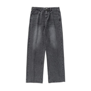 Eprolo LUXENK Easy Fit jeans in classic blue denim, slim fit with five-pocket design and belt loops, front and back view.