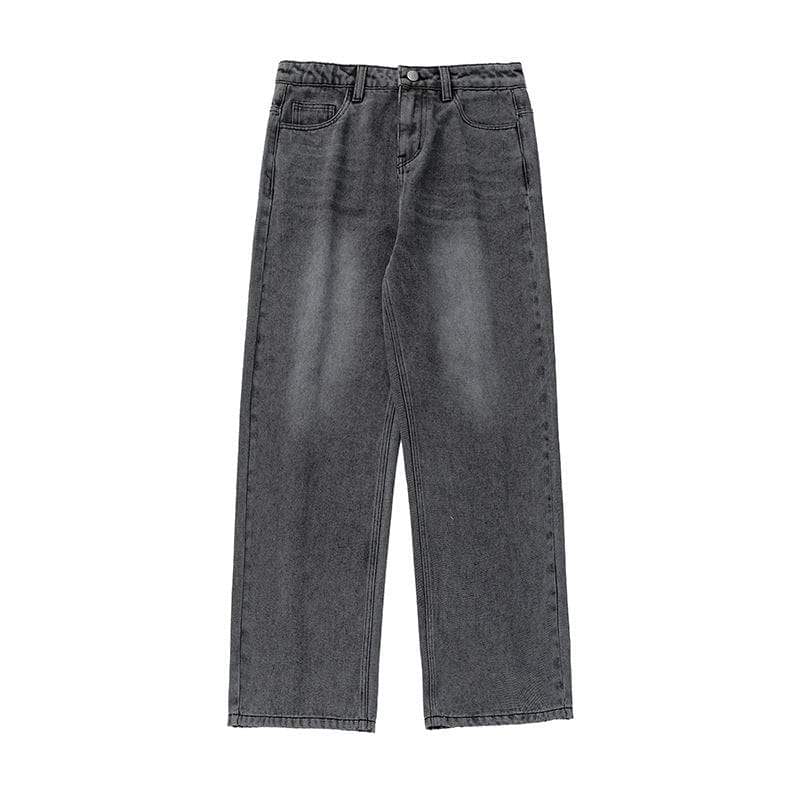 Eprolo LUXENK Easy Fit jeans in classic blue denim, slim fit with five-pocket design and belt loops, front and back view.