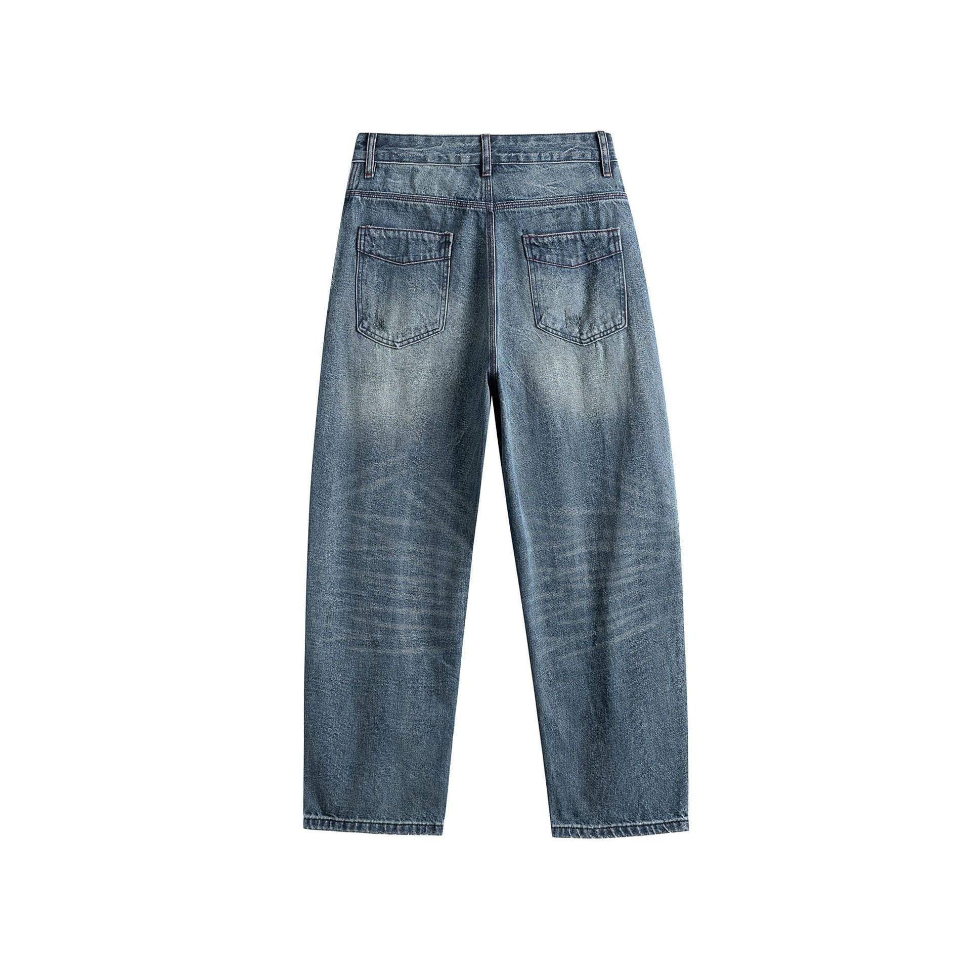 Eprolo LUXENK washed straight jeans in light blue denim with a classic five-pocket design and straight leg fit.