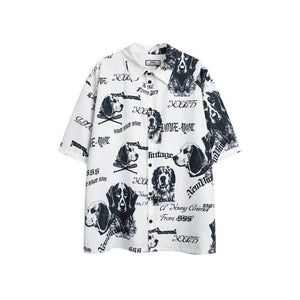 Full print LUXENK© shirt from eprolo featuring vibrant colorful patterns on a casual button-up shirt.