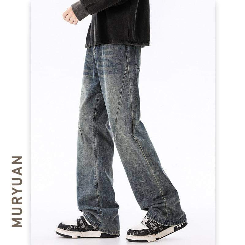 Eprolo Luxenk Fold Vibe jeans in classic denim with a stylish fold design and modern fit, displayed on a model.