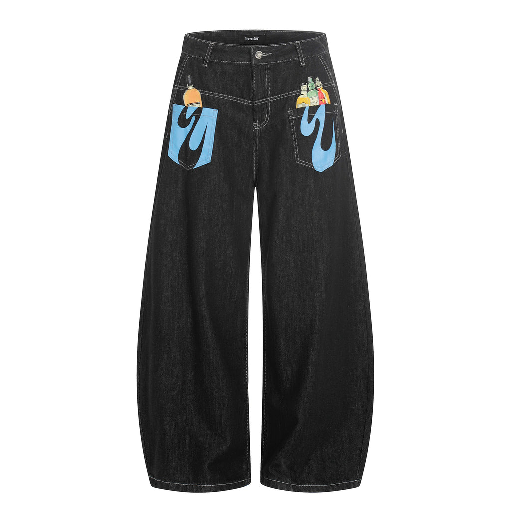 LUXENK© "Graffiti Wide" JEANS