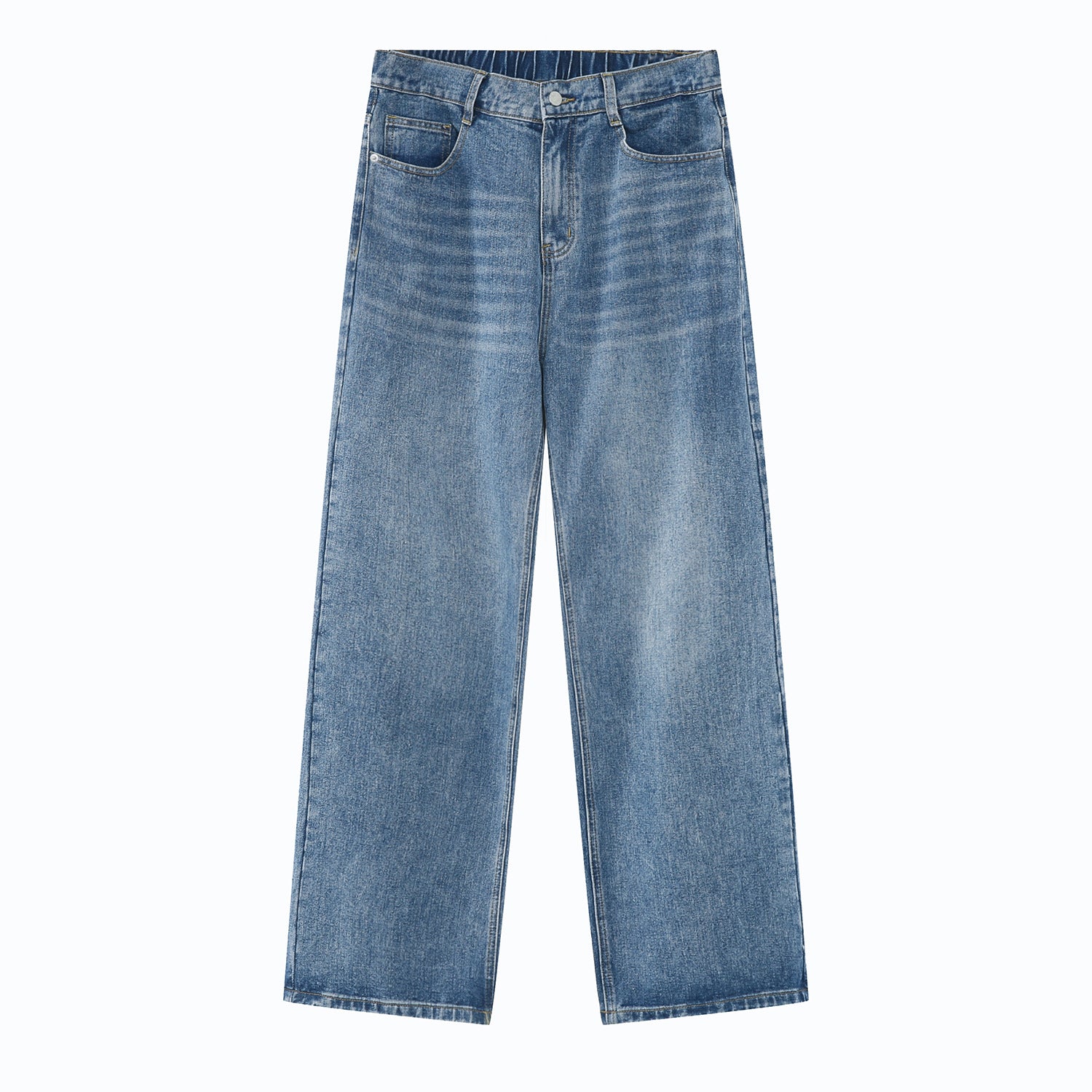 LUXENK© "Elastic Waist Straight" JEANS