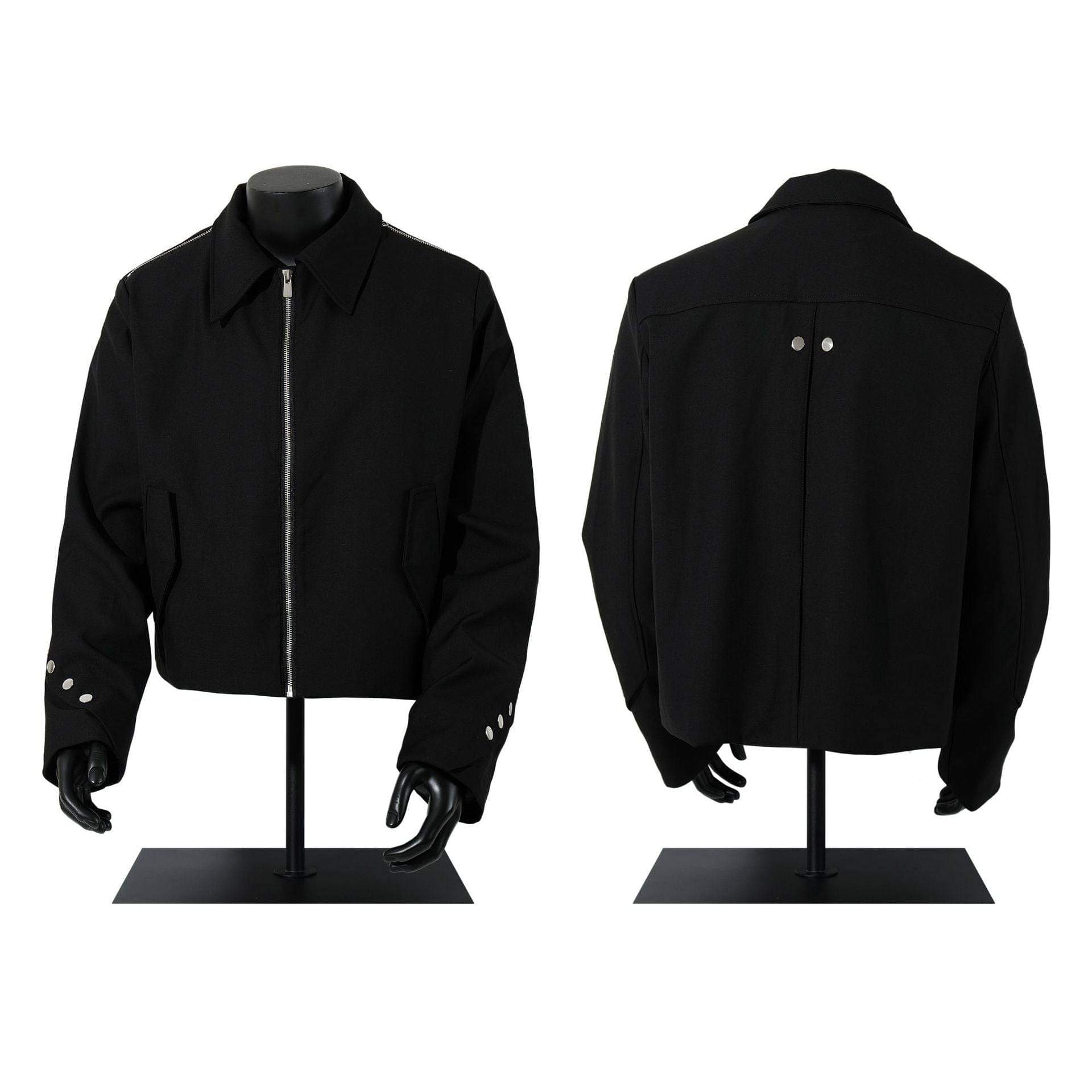 Eprolo LUXENK Motor City jacket in black, featuring a stylish design, zipper closure, and comfortable fit.