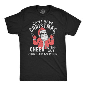 LUXENK Christmas Beer T-shirt featuring festive holiday design with beer glasses and holiday-themed graphics.