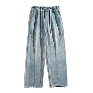 Eprolo Luxenk blue gray wash jeans with classic fit and distressed details, displayed on a white background.