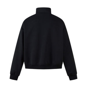 Eprolo Luxenk Varsity Club jacket in navy with white striped cuffs and collar, featuring embroidered logo and snap button closure.
