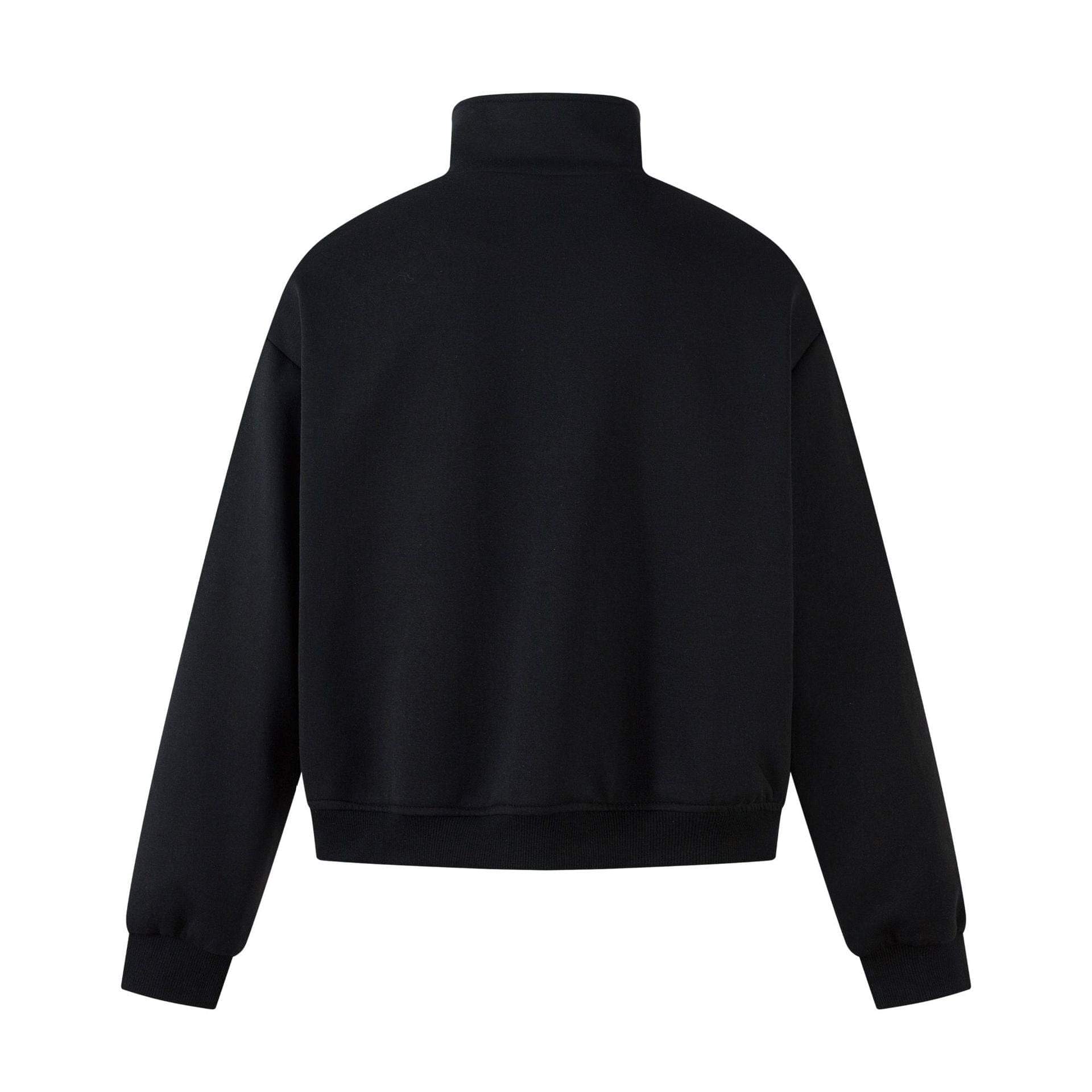 Eprolo Luxenk Varsity Club jacket in navy with white striped cuffs and collar, featuring embroidered logo and snap button closure.