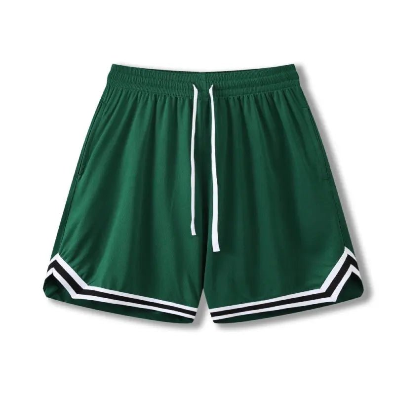 Vimost Shop LUXENK© basketball shorts in black with white logo, casual athletic shorts for sports and active wear.