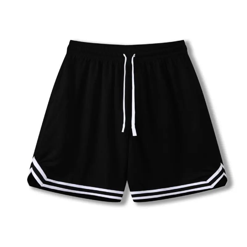 Vimost Shop LUXENK® Basketball Shorts in black with white logo, lightweight athletic shorts for sports and casual wear