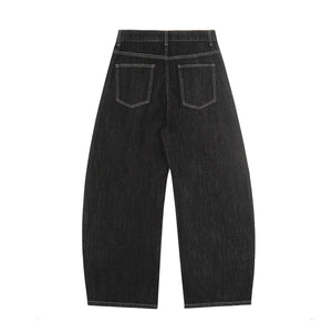 Eprolo LUXENK Graffiti Wide Jeans with colorful graffiti design, relaxed fit, denim fabric, and stylish streetwear look