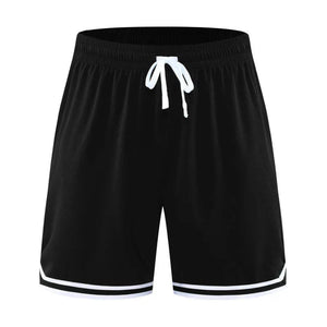 Vimost Shop LUXENK© Basketball Shorts in vibrant orange with black accents, featuring an elastic waistband and sporty design.