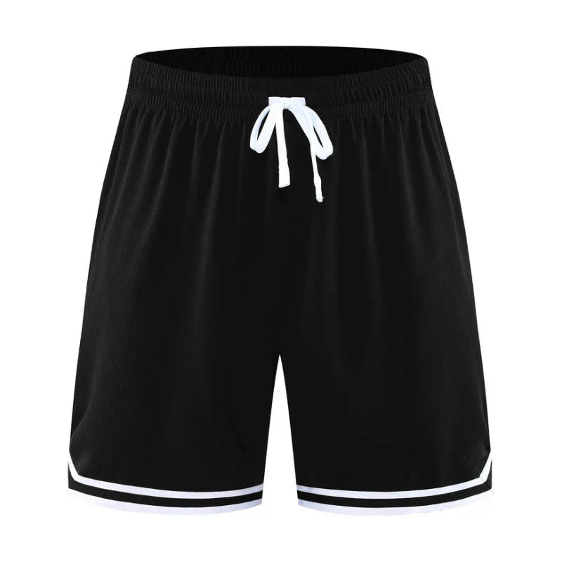 Vimost Shop LUXENK© Basketball Shorts in vibrant orange with black accents, featuring an elastic waistband and sporty design.